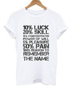 10% Luck 20% Skill T shirt